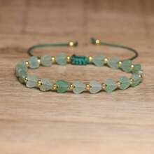 gxtbw 1 件精致女士天然碧玉串珠手链宝石疗愈水晶心形海洋沉积物手链适合情人节、妈妈、母亲、母亲节、礼物 - 手鍊 - 查看 17