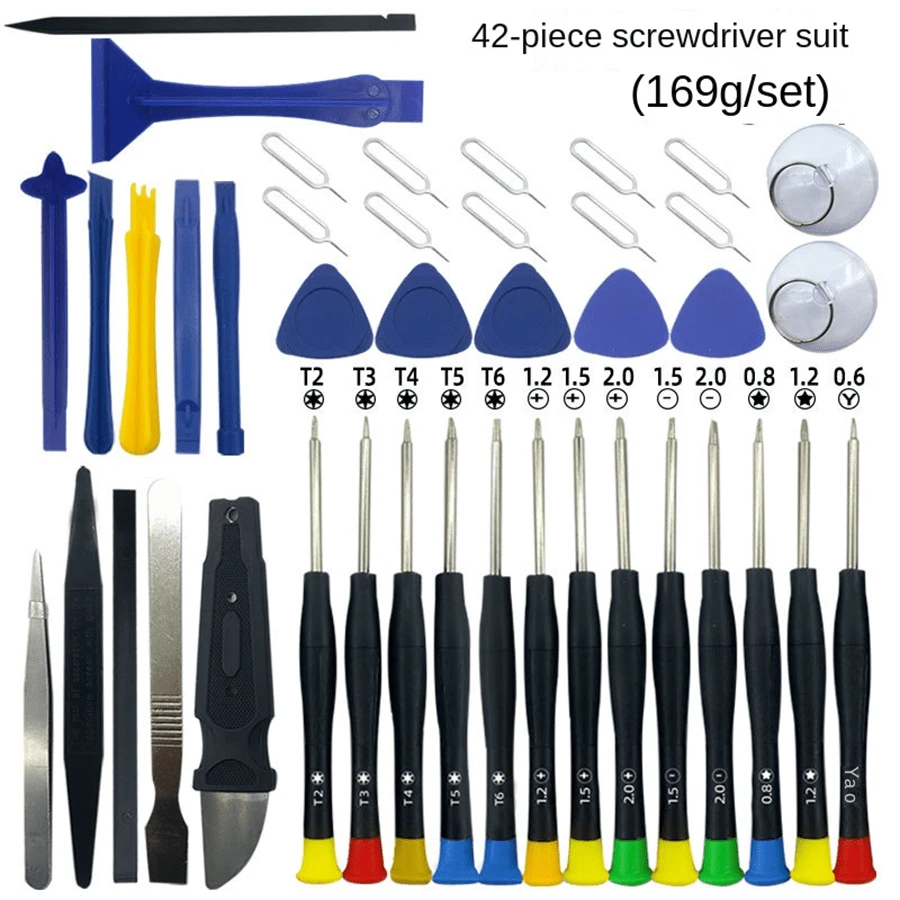 42 Professional Electronic Opening Pry Tool Repair Kits, Multifunctional Maintenance Tool Screwdriver Disassembly And Shell Opening Set. Suitable For Mobile Phones, Laptops, Tablets, Etc - Multicolor - View 1