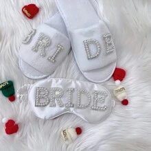 1 Đôi dép cô dâu dùng một lần (Một cỡ vừa với 40-42), Đồ trang trí tiệc ngủ, Đồ trang trí tiệc cưới, Đồ trang trí tiệc chia tay cuộc sống độc thân, Đồ trang trí nhà cửa - trắng - Xem 2