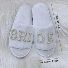 1 Đôi dép cô dâu dùng một lần (Một cỡ vừa với 40-42), Đồ trang trí tiệc ngủ, Đồ trang trí tiệc cưới, Đồ trang trí tiệc chia tay cuộc sống độc thân, Đồ trang trí nhà cửa - trắng - Xem 3