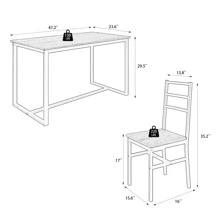 Five-Piece Set Table And Chair With Backrest, Industrial Style, Solid Structure