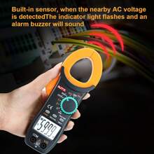 NJTY 3266 Clamp Meter 4000 Counts Auto-Ranging Current Ammeter Hertz Ohm NCV Voltage Capacitance Temperature Multifunction Instrument Multimeter - Hitam - View 9