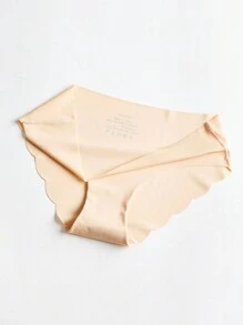 6条装女士纯色舒适冰丝波浪边内裤 - 彩色 - 查看 5