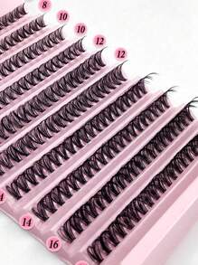 Thick, Curled, Soft & Natural 30d Personalized Eyelash Extensions, 8-16mm Mixed Length, 0.07mm  D Curl, Ultra-Light Volume False Lashes, 10 Trays/200 Pcs, Waterproof Mink Single Cluster Design, 3d Effect Diy Handmade False Eyelash, Suitable For Daily Wear, Party, And All Occasions Lash Clusters, Eyelash Clusters, Individual Eyelashes, Lashes, Fake Lashes
