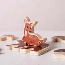 Kids Wooden 3D Puzzle - Space, Forest, Ocean Animal Shape Cognition Puzzle, Montessori Educational Toy For Fine Motor Training