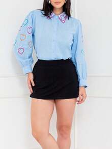 Women Blouses - Màu xanh lam - Xem 5