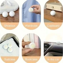 6 pièces Boules désodorisantes pour chaussures de sport, chaussures , armoires à chaussures, chaussettes, boules désodorisantes pour éliminer les odeurs des pieds et chaussures, rafraîchissant aromatique de longue durée - Noir - Voir 5