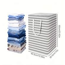 1buc Gri 45l Coș de depozitare haine murdare pliabil cu material textil, coș de rufe pentru colectarea hainelor și depozitare pantaloni pantofi blugi cizme fustă coș de rufe, coș de spălat Organizator de baie, coș, coș de depozitare, coș de rufe pliabil