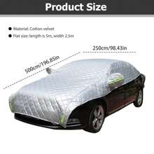 Funda para coche contra el granizo, protector anti-granizo para coche, funda anti-granizo reforzada para SUV, manta anti-granizo para coches, funda protectora contra daños por granizo, protector de parabrisas contra el granizo, a prueba de polvo y nieve para sedán y SUV, bolsa, organizador, almacenamiento - todoterreno - Ver 2