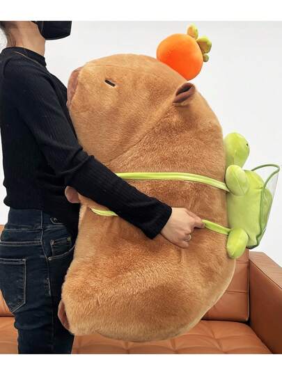 Molutian ديكور عيد الميلاد، لعبة دمى سميكة على شكل كابيبارا، سلحفاة مجسمة عبارة عن لعبة كابيبارا ناعمة مليئة بالحشو، دمى ناعمة، هدية لعيد الميلاد والشكر وعيد الحب الجديد، حزام كابيبارا ناعم سلحفاة حقيبة الظهر، لعبة ناعمة رائعة للهدايا وديكور المنزل، هدية رائعة لعيد الأم