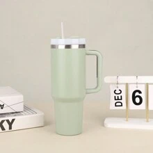 Personalized 40 Oz Tumbler With Handle Custom Tumbler With Name & Birth Flower Month, Stainless Steel Travel Coffee Mug Cup, Birthday Gifts Personalized Gifts For Women Men, Multi-Functional, Adjustable, Durable, Ornamental, Reusable, Exquisite, Adorable, High-Quality, Modern, Colorful, Cute, Comfortable, Stylish, Custom, Personalized, Unique, Ideal Gifts For Her, Boyfriend, Girlfriend, Dad, Mom, Family, Friends, Son, Daughter, Office, Tea Room, School, Home, Home Refresh, Customized Water Bottle & Cup Accessories