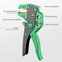LAOA 1pc Automatic Wire Stripper And Cutter, 4 In 1 Wire Stripper Tool, Adjustable 0.2-4mm² Electrical Cable Wire Stripping Tool For Electronic And Automotive Repair, Stripping/Winding/Splitting/Shearing, Patented Design - Green - View 3