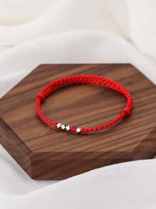 1 pieza Pulsera hecha a mano de Hilo Rojo del Destino, Pulseras de pareja a juego para él, regalos de aniversario para parejas, Pulseras rojas como amuleto para mujeres, Pulsera de relación a larga distancia de buena suerte, Joyería para novio y novia - Amar - Ver 10