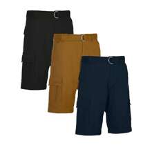 Pantalones cortos para hombre - Negro - Azul marino - Madera - Ver 1