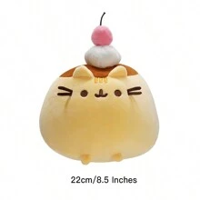 Pusheen 布丁风格可爱猫咪毛绒靠垫，可爱的 8 英寸柔软小猫食物表情包枕头毛绒玩具，可爱的卡通动漫游戏玩具，动物游戏动漫宠物枕头睡娃娃玩具送给朋友的生日礼物，房间装饰 - 彩色 - 查看 2