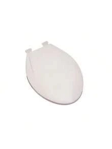2F1E6-81 Slow Close Plastic Elongated Contemporary Design Toilet Seat, Ice Gray - View 2