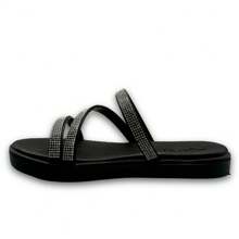 Women Flat Sandals - 黑色 - 查看 4