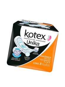 Kotex Toallas Femeninas Unica Anatomica Con Alas 8 Piezas - Multicolor - Ver 2