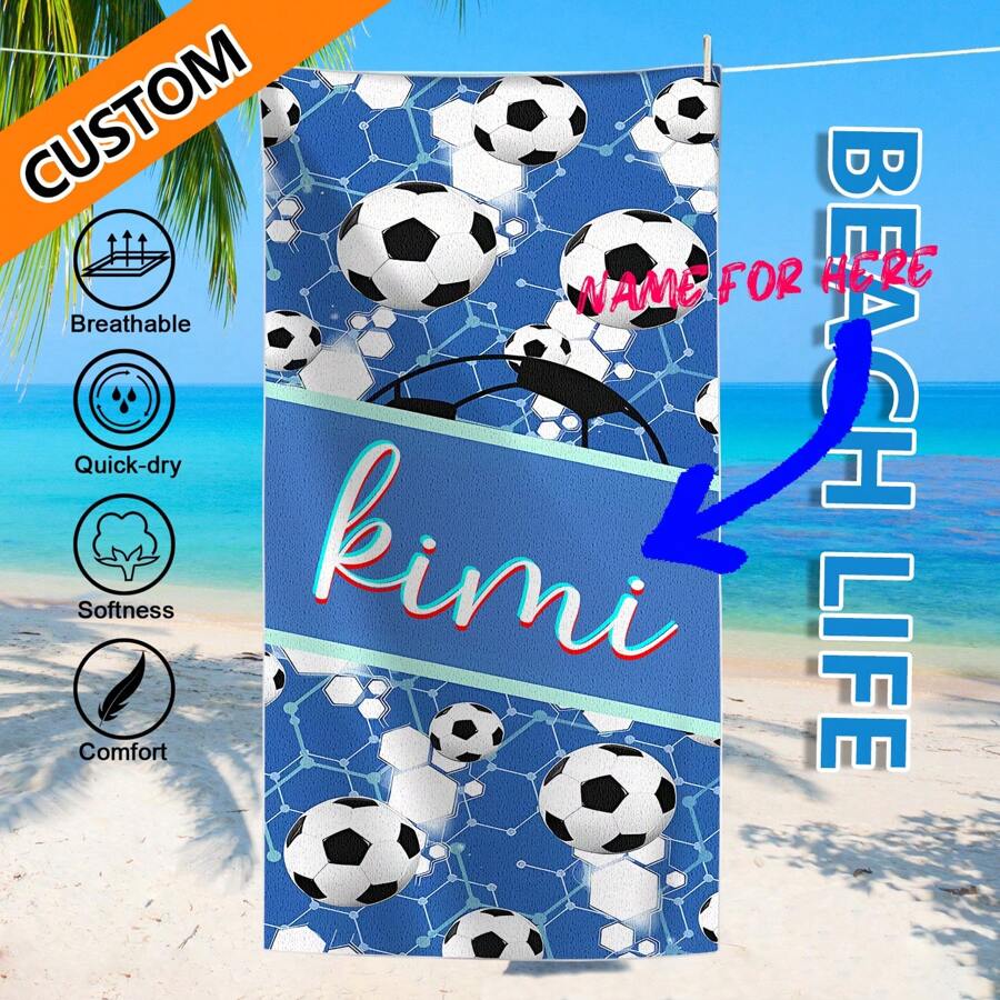 1入個性化海灘毛巾復古條紋設計，復古海灘毛巾，新娘專屬復古訂製海灘毛巾，單身派對海灘毛巾 - 彩色 - 查看 1