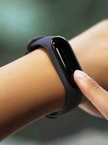 2 piezas Reloj digital deportivo electrónico de cuatro lados ovalados para padres e hijos, para niños y niñas