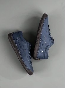 Men's Handmade Casual Shoes, Flat Bottomed Outdoor Walking And Sports Shoes