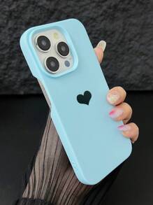 情人节 1 件心形硅胶保护手机壳适用于 iPhone 11 12 13 14 15 16 Pro Max，软壳 - 玫紅色 - 查看 4