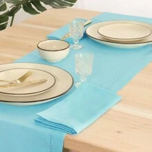 12pcs Solid Color Cloth Napkins, Washable Cotton Table Napkin For Household Dining Fall Autumn Decor Wedding Hotel 45*45cm - Mint Blue - View 6