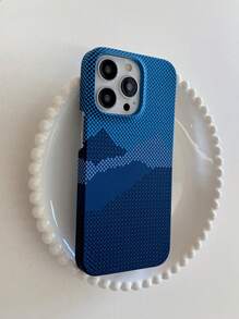 Carbon Fiber Blue Mountains And Seas Phone Case, Anti-Drop Protection - Multicolor - View 4