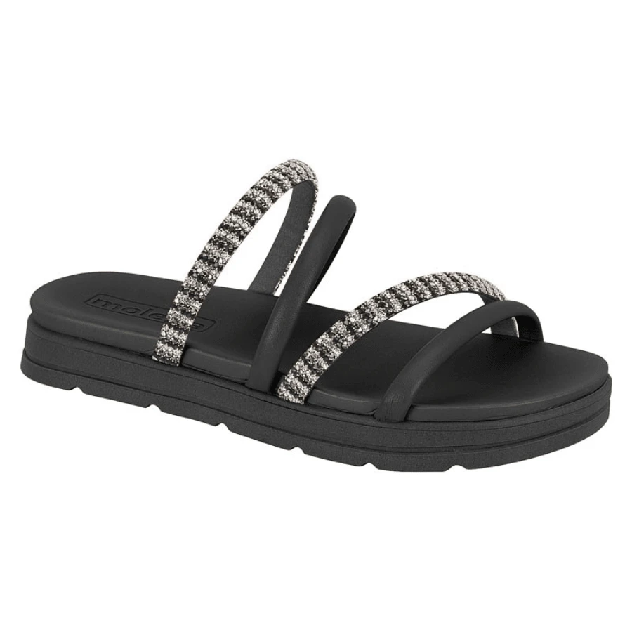 Women Flat Sandals - 黑色 - 查看 1