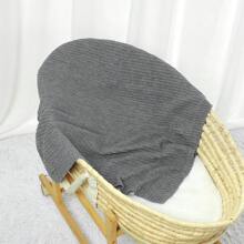 1 件简单针织婴儿襁褓毯，适用于汽车，四季爱情情人节 - 深灰色 - 查看 2