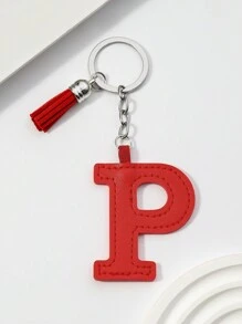 Móc khóa tua rua nhiều màu bằng da PU thủ công mới với 26 chữ cái tiếng Anh, móc khóa bằng da nhiều màu sắc làm quà tặng lễ hội sáng tạo, quà lưu niệm và quà tặng cho bạn bè, quà tặng sáng tạo cho bạn gái, quà tặng lễ hội, móc khóa cho điện thoại di động và chìa khóa xe hơi, phụ kiện túi xe học sinh dễ thương theo phong cách Goth Y2k - Nhiều màu - Xem 25