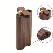 Sáng Tạo Di Động Mini Gỗ Óc Chó Hộp Thuốc Lá Dành Cho Nam, Hút Thuốc Phụ Kiện, Quà Tặng Nam, Gỗ Thủ Công Mỹ Nghệ - màu nâu - Xem 1