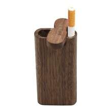 Sáng Tạo Di Động Mini Gỗ Óc Chó Hộp Thuốc Lá Dành Cho Nam, Hút Thuốc Phụ Kiện, Quà Tặng Nam, Gỗ Thủ Công Mỹ Nghệ - màu nâu - Xem 4