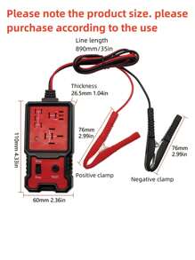 1PC LED Indicator Light Car Battery Checker, Automotive Electronic Relay Tester, Car Relay Tester, Universal, 12V - Black - View 5