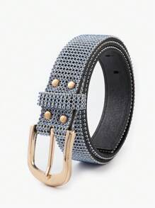 Cinturones de moda con piedras azules claras - A - Ver 2