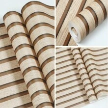 1 Roll Of Non-Self-Adhesive Waterproof PVC Wall Sticker, Minimalist & Modern Countryside Style, For Studys, Living Rooms And Bedrooms Wall Cover-Up - Multicolor - View 8