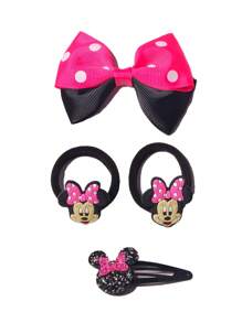 4pcs Cartoon Colorful Hair Accessories Set, Simple And Cute, Personalized, Fashionable, Popular, Suitable For New School Year, Festivals, Birthdays, Parties, Girls' Dress-Up Hair Accessories