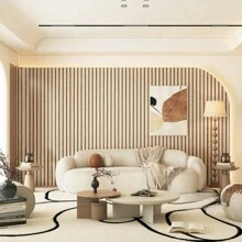 1 Roll Of Non-Self-Adhesive Waterproof PVC Wall Sticker, Minimalist & Modern Countryside Style, For Studys, Living Rooms And Bedrooms Wall Cover-Up - Multicolor - View 7