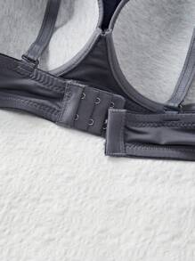 3PCS Comfortable Casual Wired Soft Cup Solid Bra, Lingerie