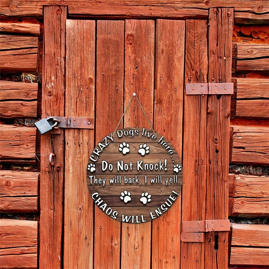 Creative Wooden Signboard For Home Farm Lawn Decor, Inscribed 'Crazy ...