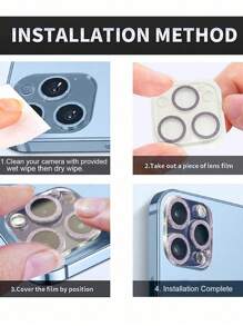 1 Miếng dán bảo vệ camera điện thoại lấp lánh, miếng dán ống kính với phim ống kính lấp lánh - Vàng - Xem 6