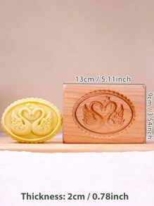 Cippes 1 件木质饼干模具，带雕刻浮雕 3D 动物形状图案，适用于圣诞节、厨房烘焙工具、翻糖蛋糕饼干装饰、DIY 饼干切割模具、鸟、猫、猫头鹰、天鹅、刺猬、鱼 - 杏色 - 查看 13