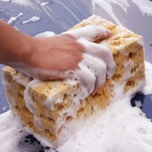 2pcs Scratch-Free Thickened Car Paint Honeycomb Sponge, Car Washing Sponge For Water Absorption - Yellow - View 4