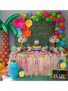 5 piezas Decoración con bola de panal de piña, decoración colgante de mesa de papel de piña, decoración de fiesta tropical hawaiana y selva, regalo, comedor al aire libre, ornamento de camping, fiesta con tema de frutas, decoración para bautizo y baby shower, decoración para revelación de género, farolillo de papel, Navidad