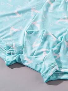 4pcs/Set Men's Breathable And Cool Deer Printed Boxer Briefs For Summer - Multicolor - View 3