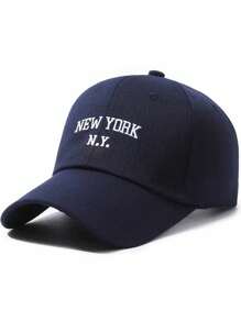 1pc Unisex New York Letter Embroidered Fashion Baseball Cap Outdoor Sports Visor