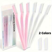 6 Count-Dermaplaning Tool For Face, Eyebrow Razor Face Razors For Women, Multipurpose Dermaplane Razor With Precision Cover, Eyebrow Trimmer, Facial Hair Removal For Women - Multicolor - View 12