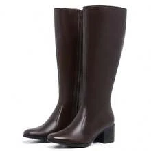 Women Knee-High Boots - Cà phê nâu - Xem 3
