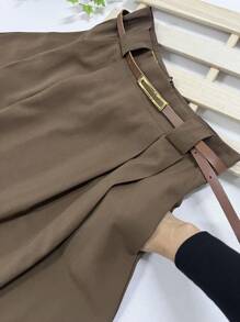 Women Skirts - Rust Brown - View 4
