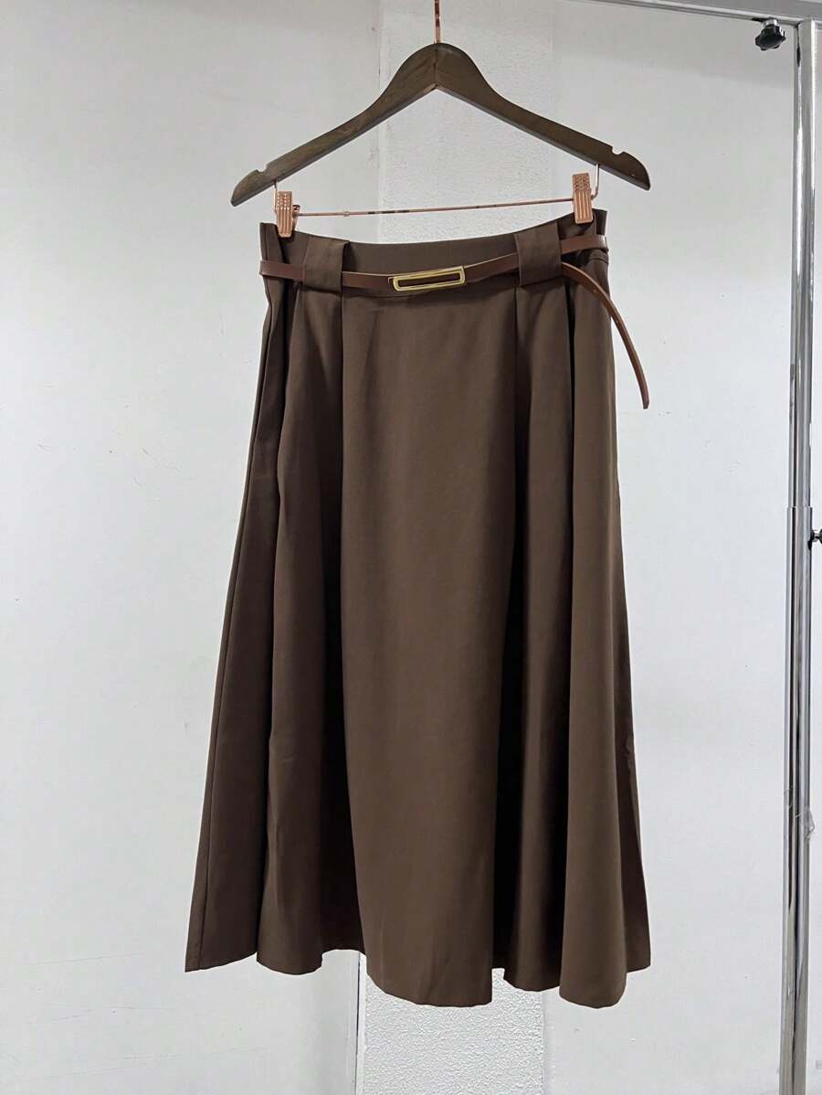 Women Skirts - Rust Brown - View 1